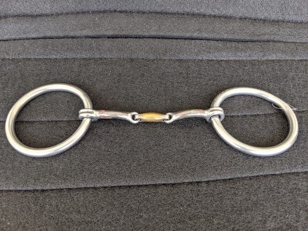 O-Ring Snaffle Bit with Curb Strap - Image 2